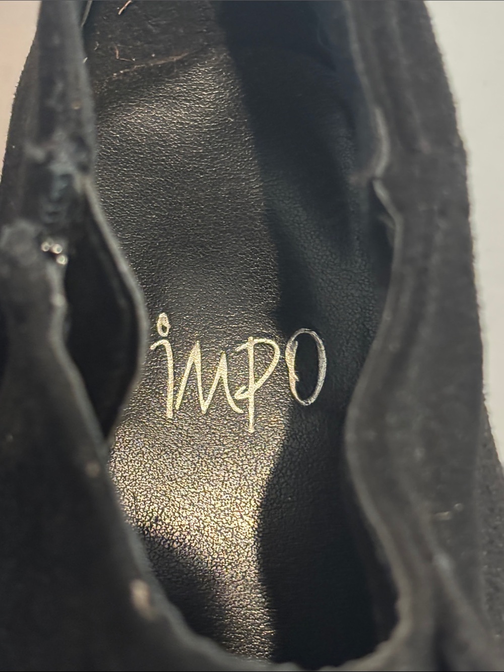 Impo Women's Black Suede Bow Ankle Boots sz 7 - Picture 3 of 6